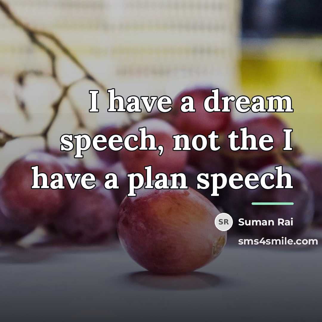 “I have a dream speech, not the I have a…” quote by Suman Rai