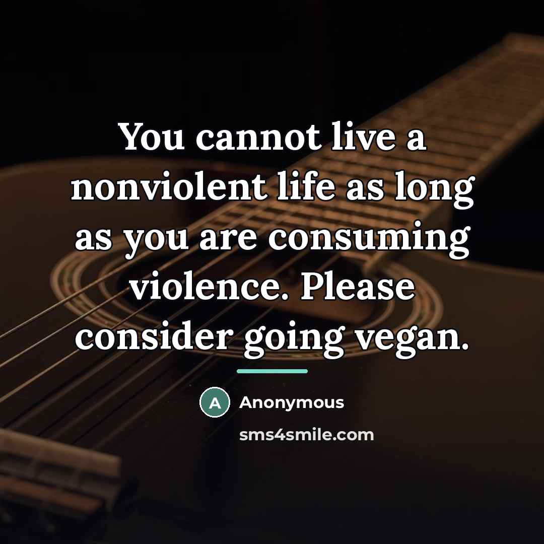 “You cannot live a nonviolent life as long as you…” quote by Anonymous