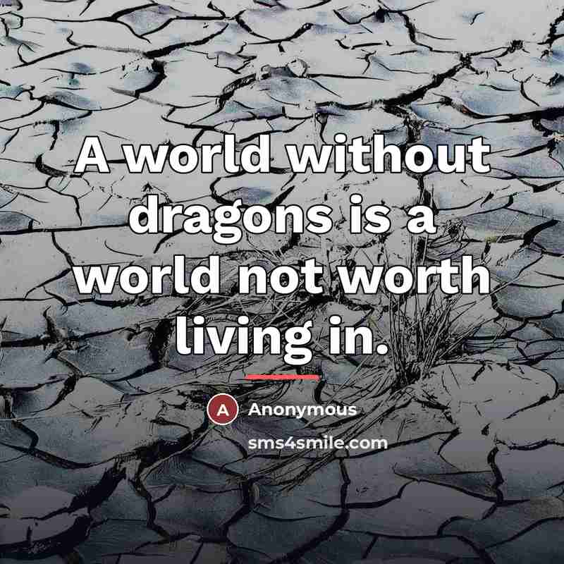 “A world without dragons is a world not worth living…” quote by Anonymous