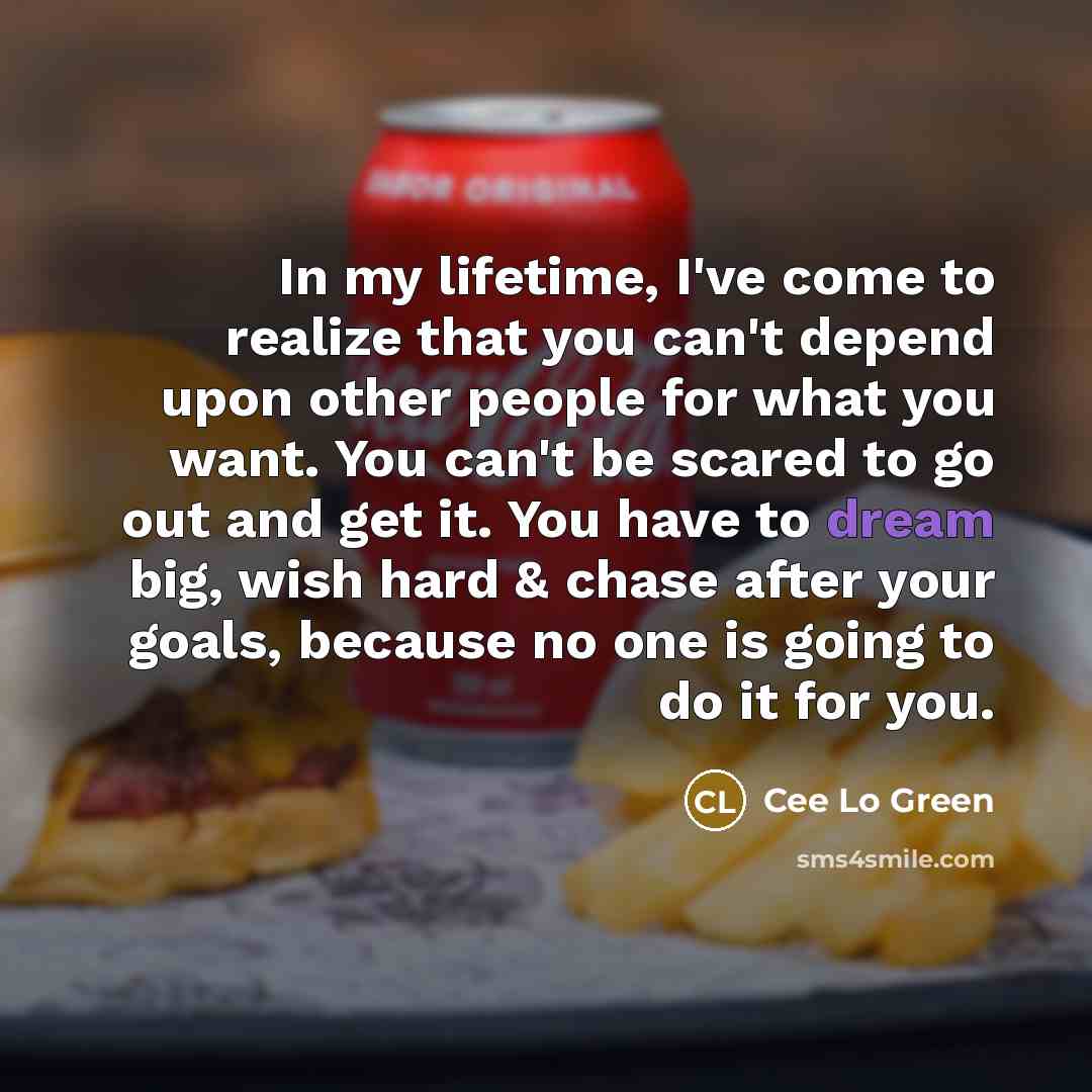 “In my lifetime, I've come to realize that you can't…” quote by Cee Lo Green