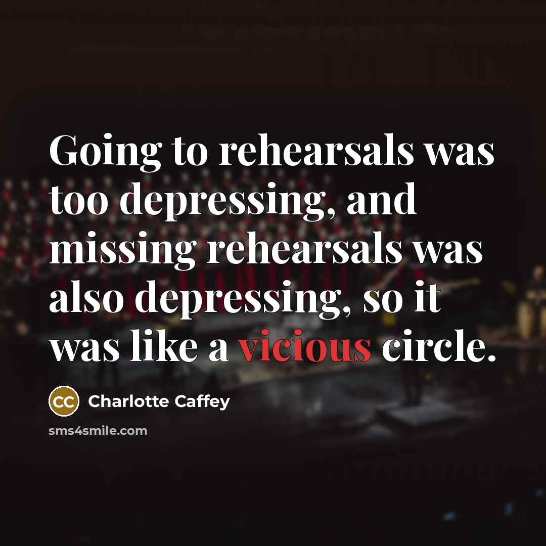 “Going to rehearsals was too depressing, and missing rehearsals was…” quote by Charlotte Caffey