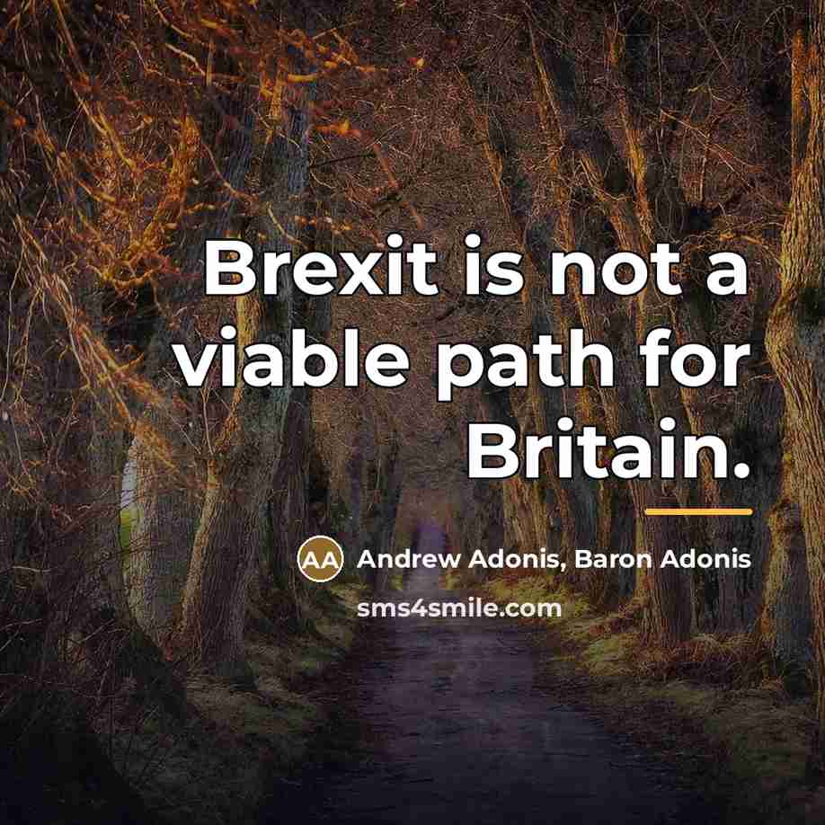 “Brexit is not a viable path for Britain.…” quote by Andrew Adonis, Baron Adonis