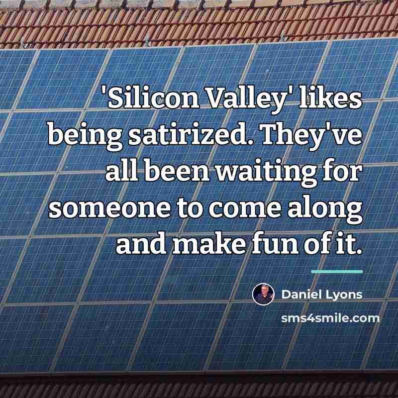 “'Silicon Valley' likes being satirized. They've all been waiting for…” quote by Daniel Lyons