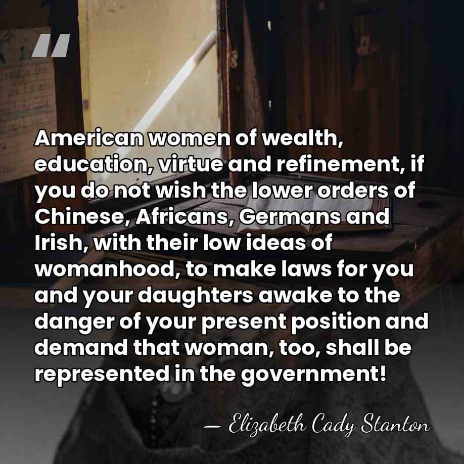 American women of wealth, education, virtue and refinement, if you do not&hellip; - Elizabeth Cady Stanton