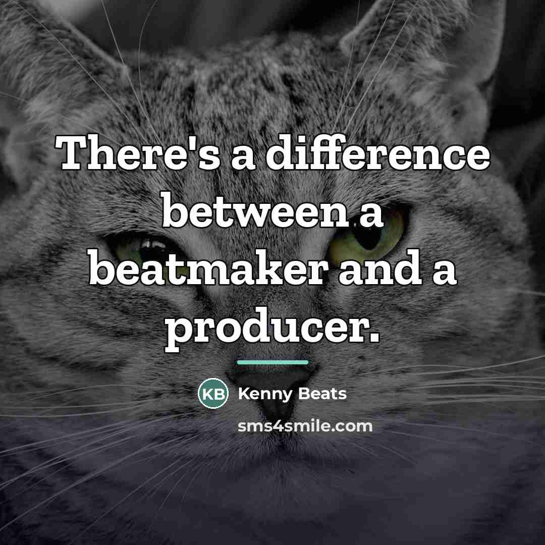 “There's a difference between a beatmaker and a producer.…” quote by Kenny Beats