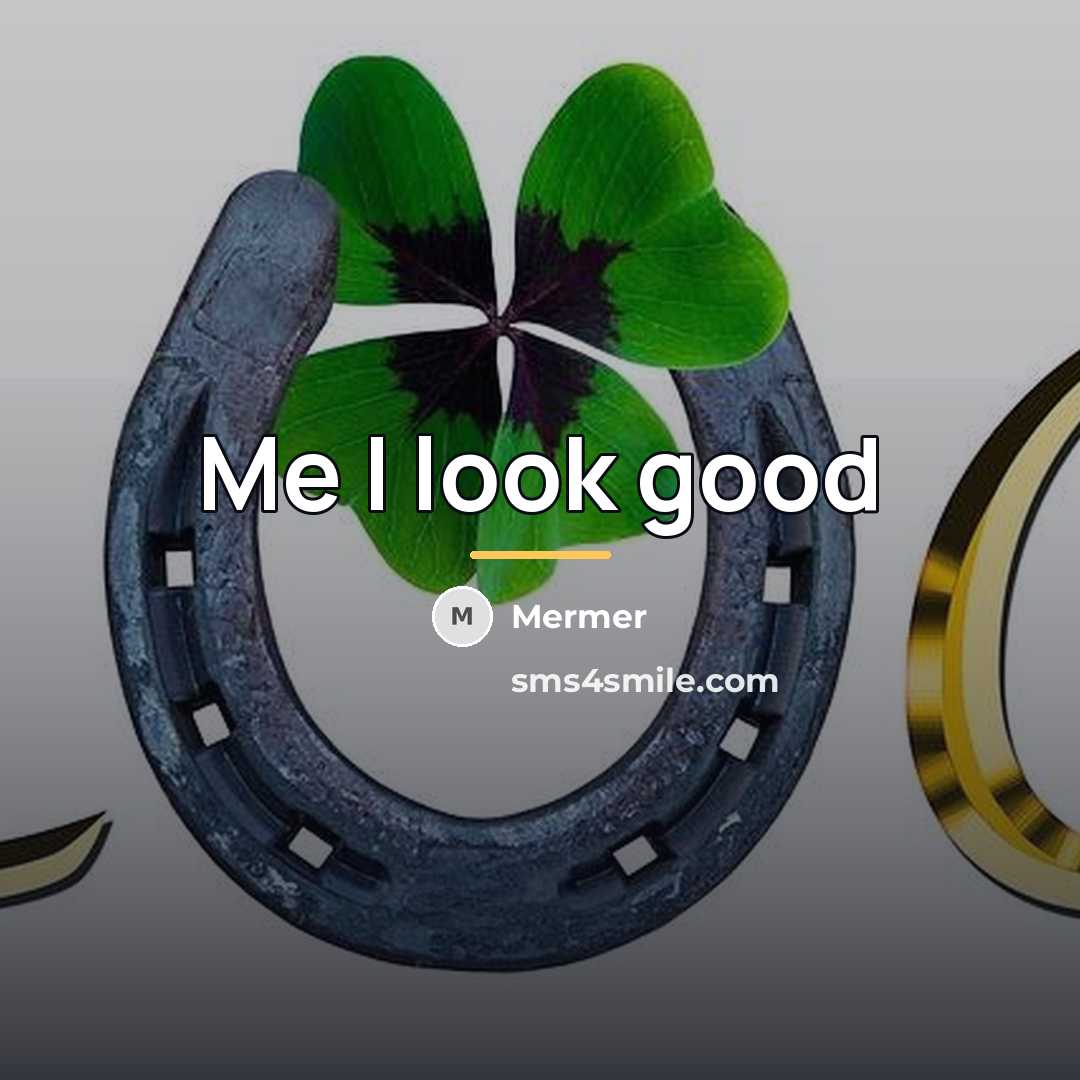 “Me I look good…” quote by Mermer