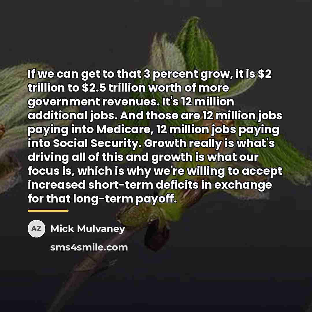 “If we can get to that 3 percent grow, it…” quote by Mick Mulvaney