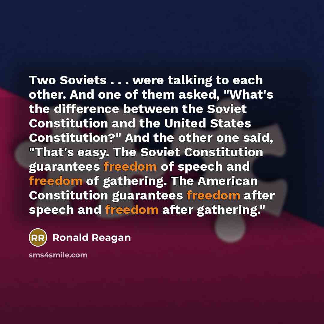 “Two Soviets . . . were talking to each other.…” quote by Ronald Reagan