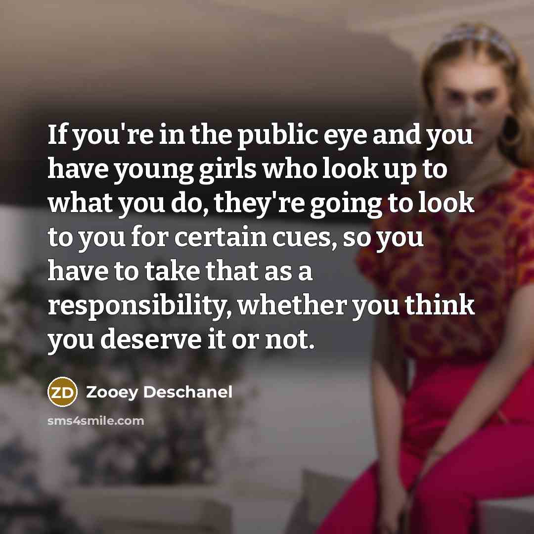 “If you're in the public eye and you have young…” quote by Zooey Deschanel