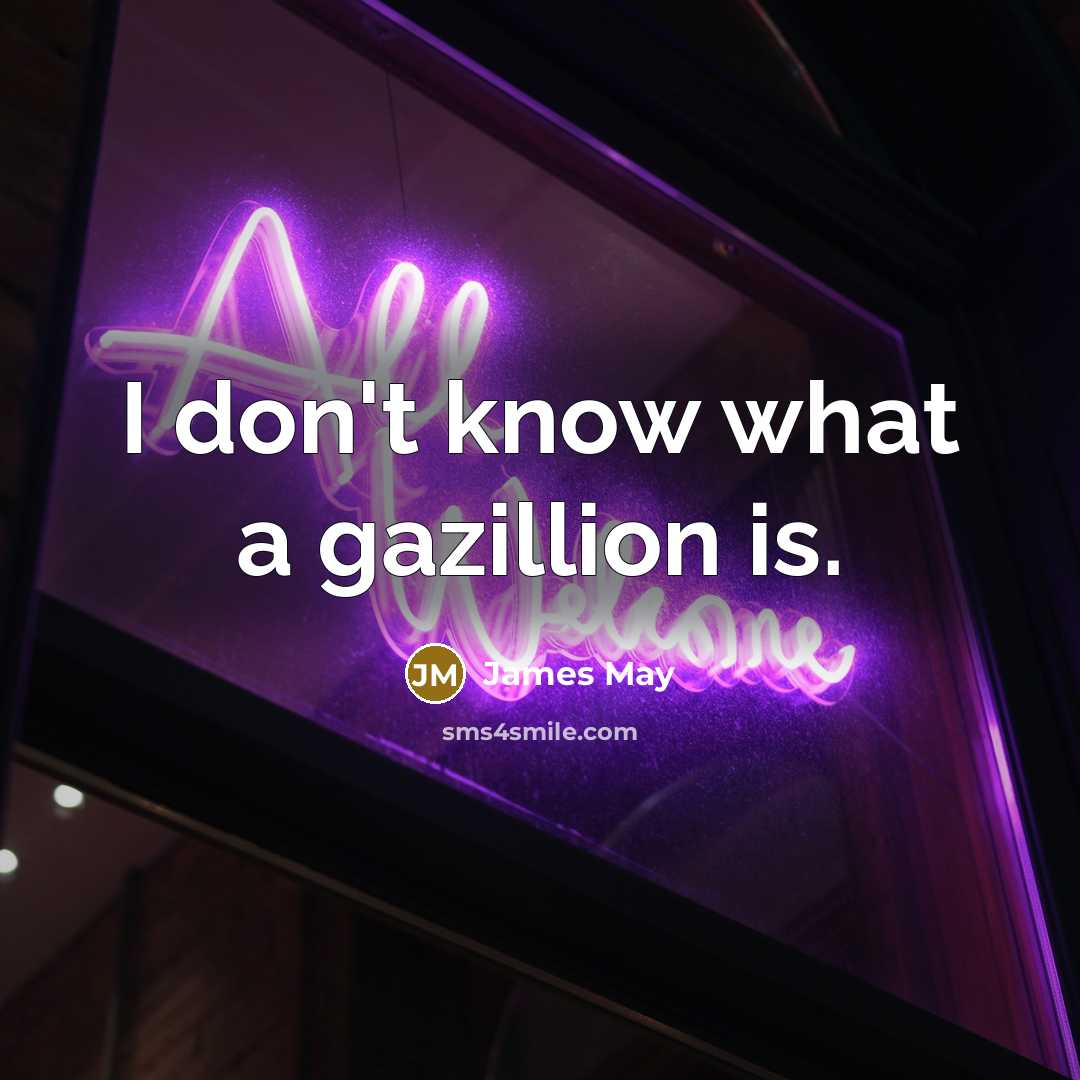 “I don't know what a gazillion is.…” quote by James May