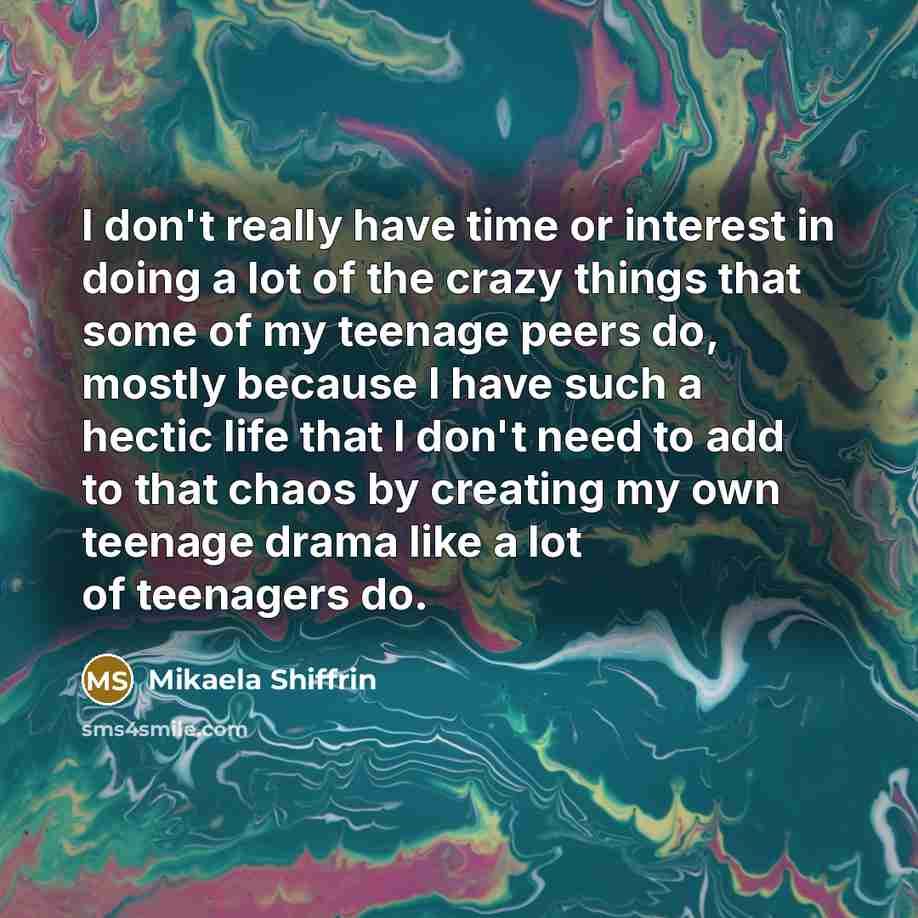 “I don't really have time or interest in doing a…” quote by Mikaela Shiffrin