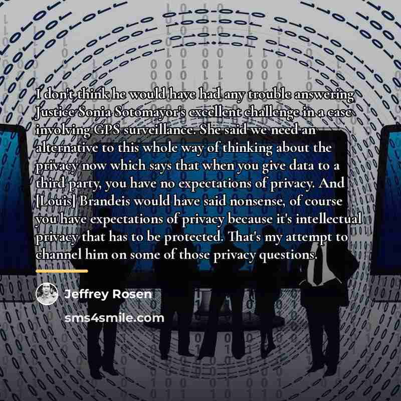 “I don't think he would have had any trouble answering…” quote by Jeffrey Rosen