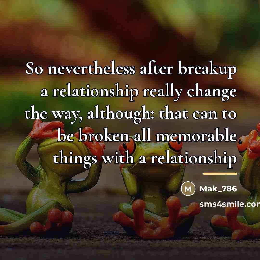“So nevertheless after breakup a relationship really change the way,…” quote by Mak_786