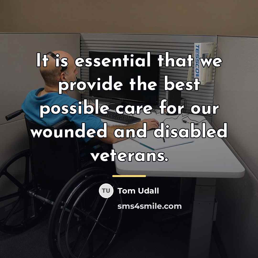 “It is essential that we provide the best possible care…” quote by Tom Udall