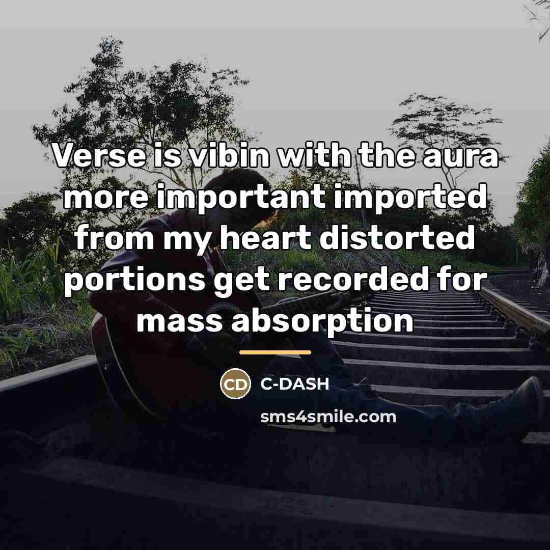 “Verse is vibin with the aura more important imported from…” quote by C-DASH