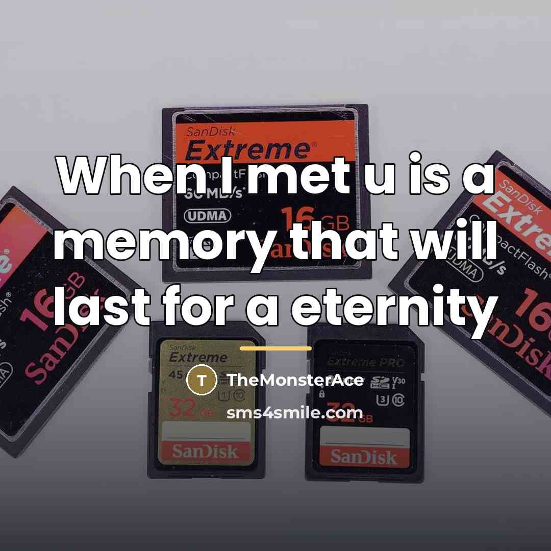 “When I met u is a memory that will last…” quote by TheMonsterAce