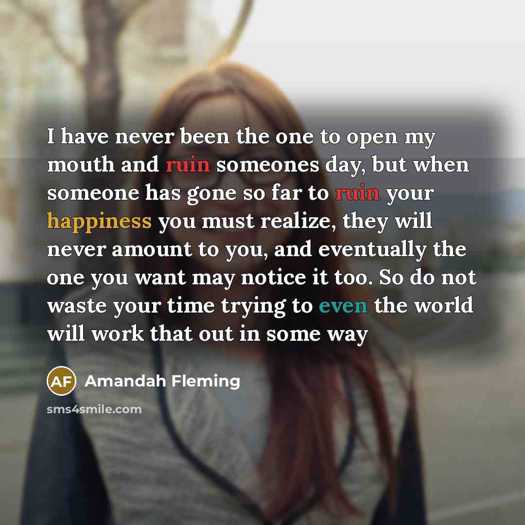 “I have never been the one to open my mouth…” quote by Amandah Fleming