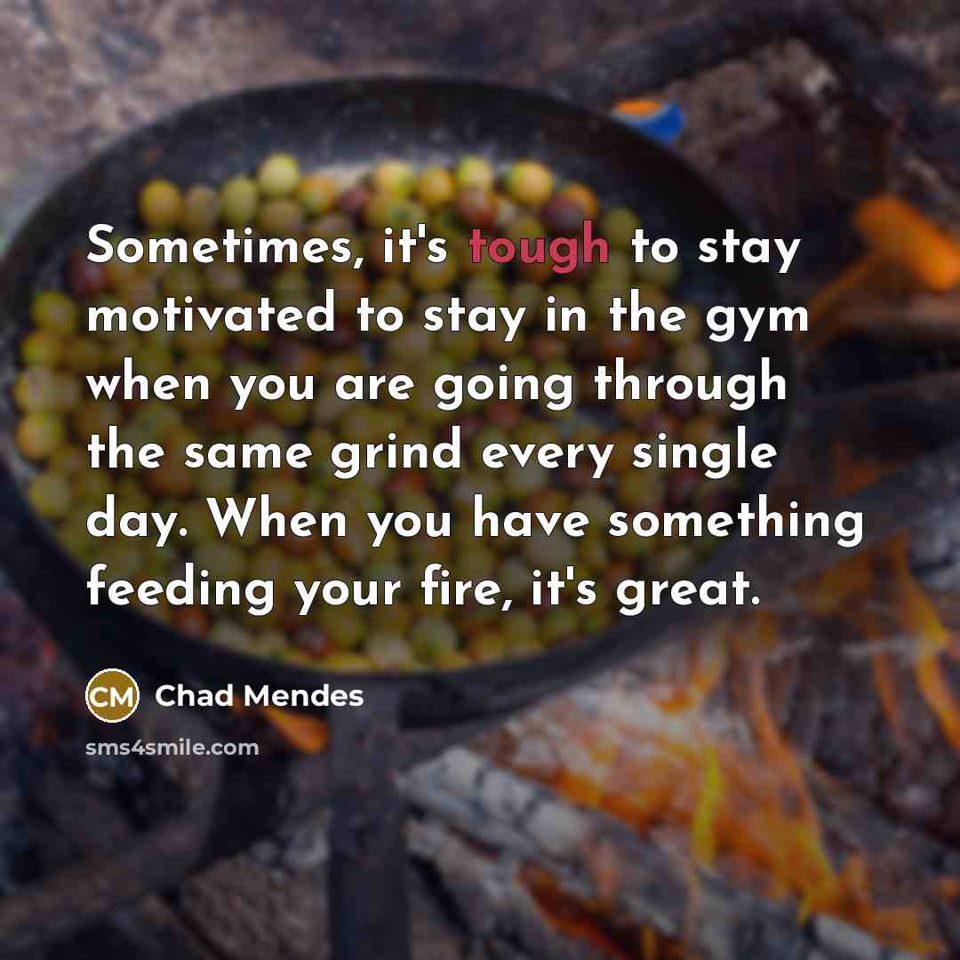 “Sometimes, it's tough to stay motivated to stay in the…” quote by Chad Mendes