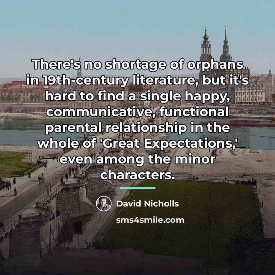 “There's no shortage of orphans in 19th-century literature, but it's…” quote by David Nicholls
