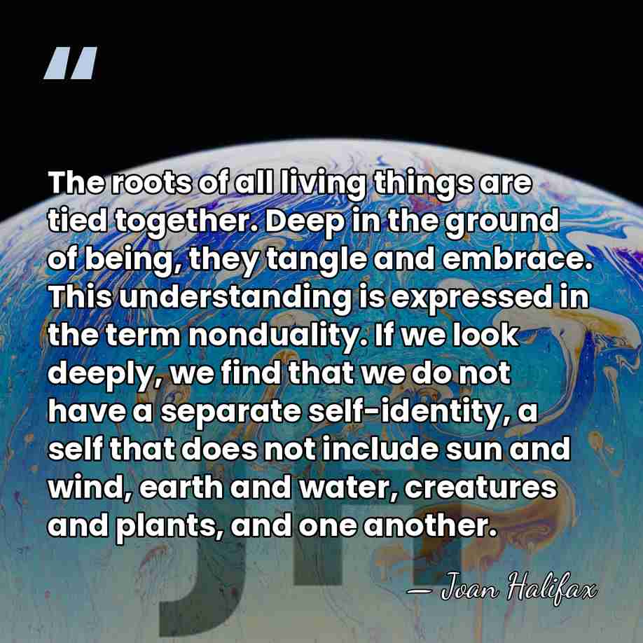 The roots of all living things are tied together. Deep in the&hellip; - Joan Halifax