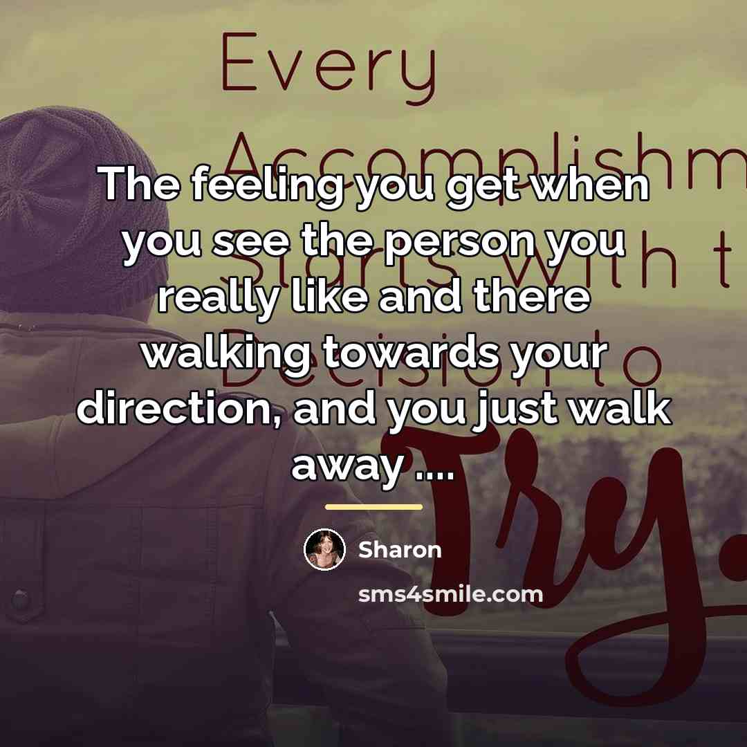 “The feeling you get when you see the person you…” quote by Sharon