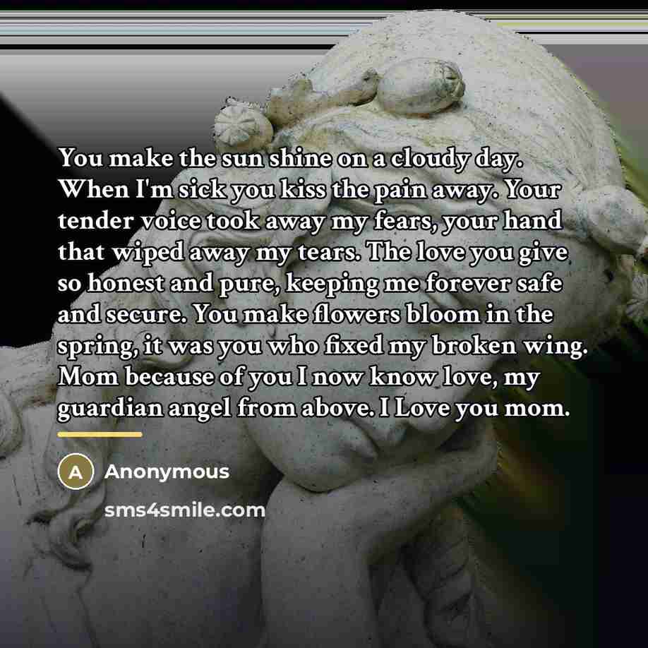 “You make the sun shine on a cloudy day. When…” quote by Anonymous