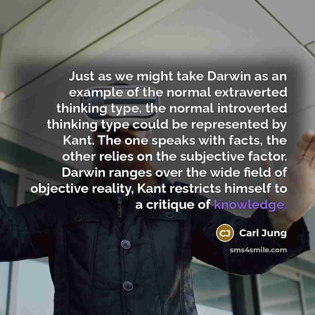“Just as we might take Darwin as an example of…” quote by Carl Jung