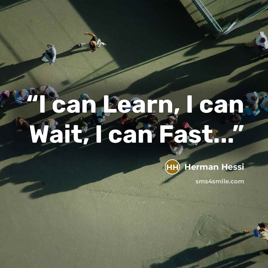 “I can Learn, I can Wait, I can Fast...” quote by Herman Hessi