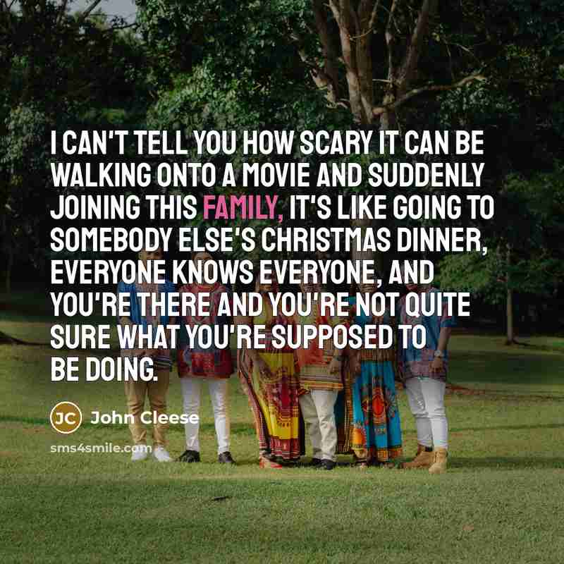 “I can't tell you how scary it can be walking…” quote by John Cleese