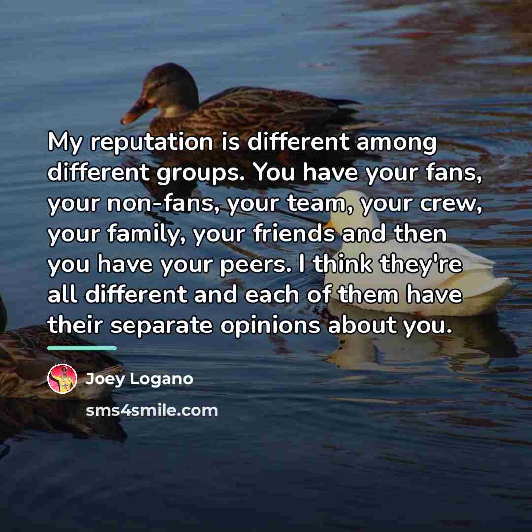 “My reputation is different among different groups. You have your…” quote by Joey Logano