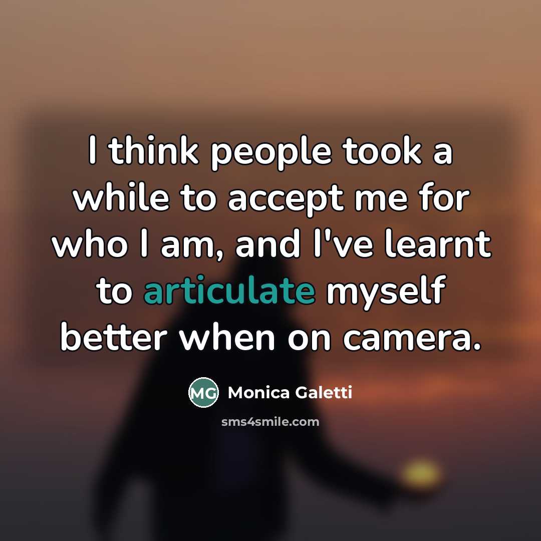 “I think people took a while to accept me for…” quote by Monica Galetti