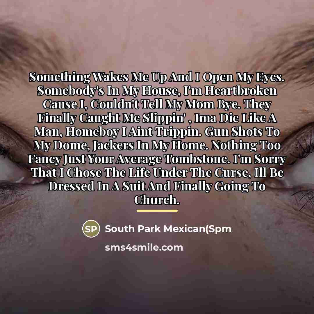 “Something Wakes Me Up And I Open My Eyes. Somebody's…” quote by Anonymous