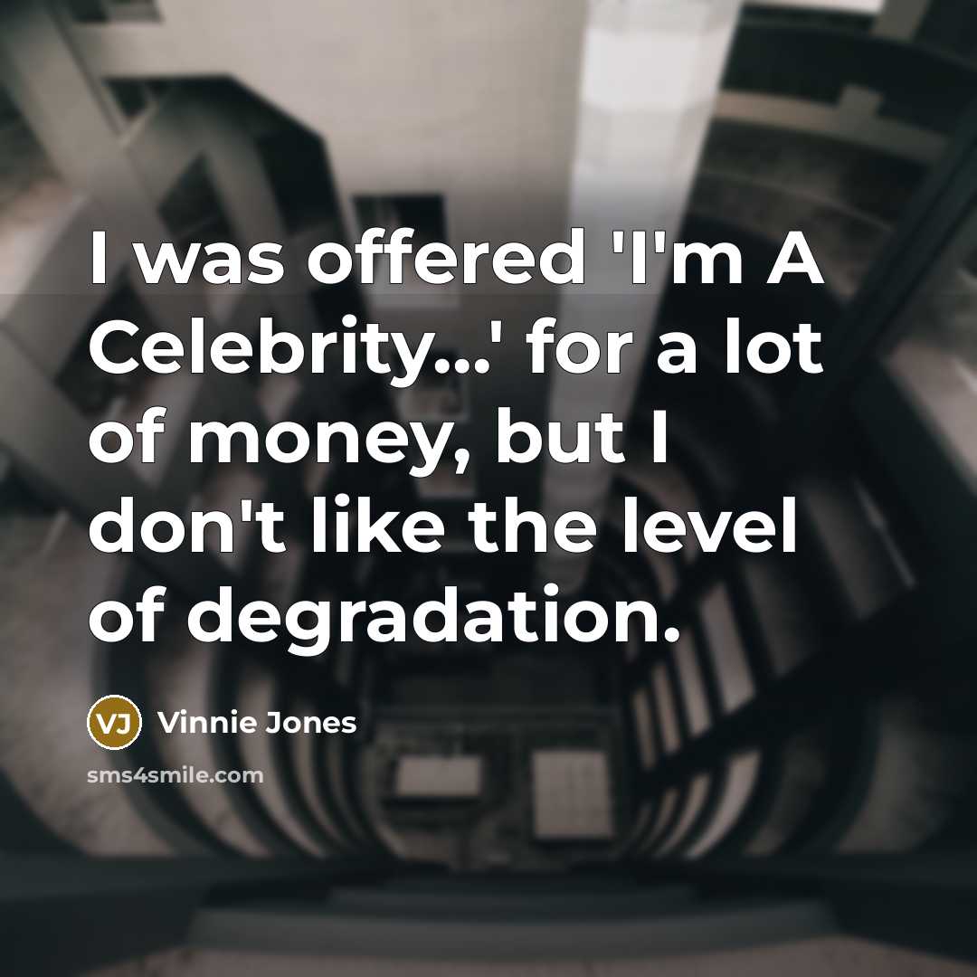 “I was offered 'I'm A Celebrity...' for a lot of…” quote by Vinnie Jones