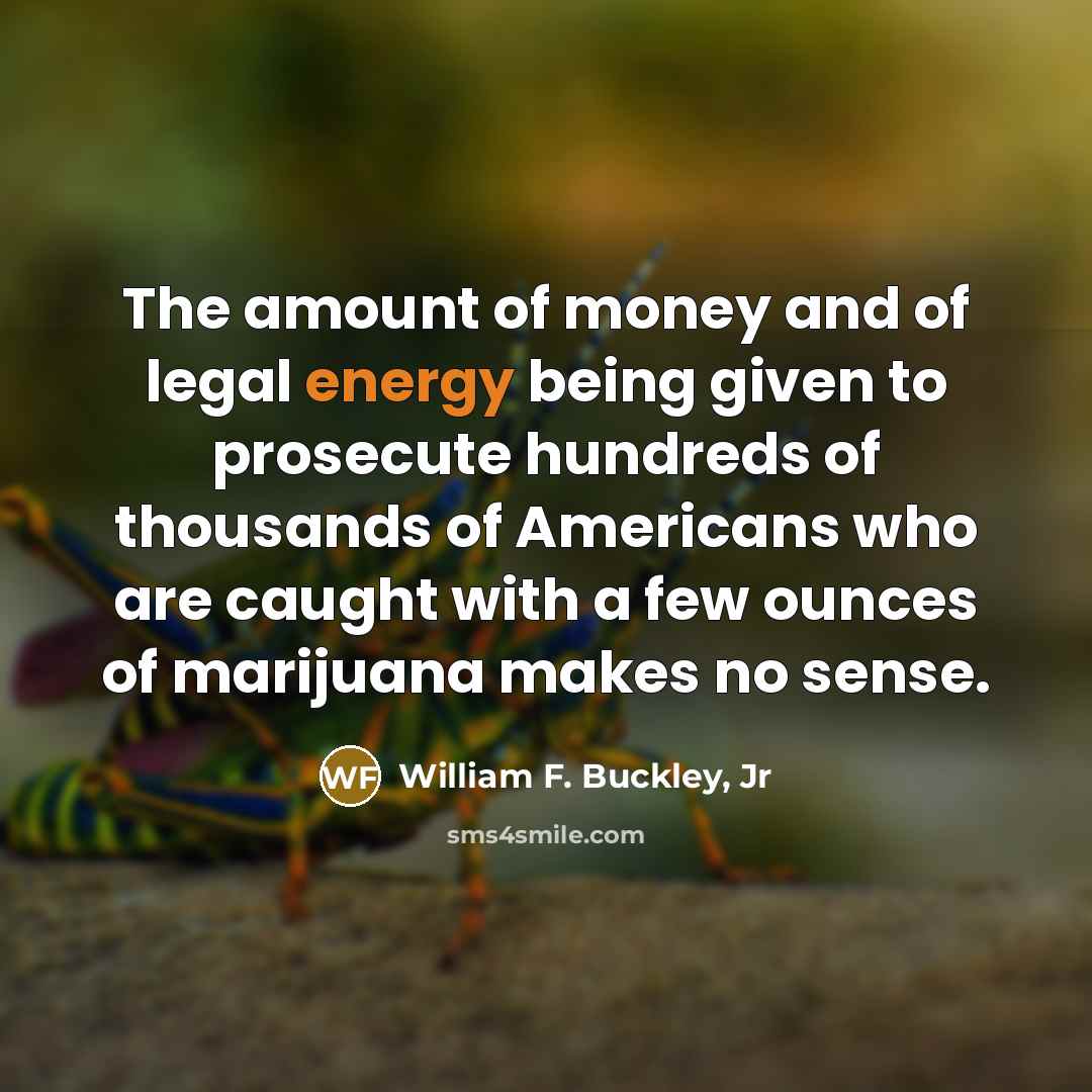“The amount of money and of legal energy being given…” quote by William F. Buckley, Jr