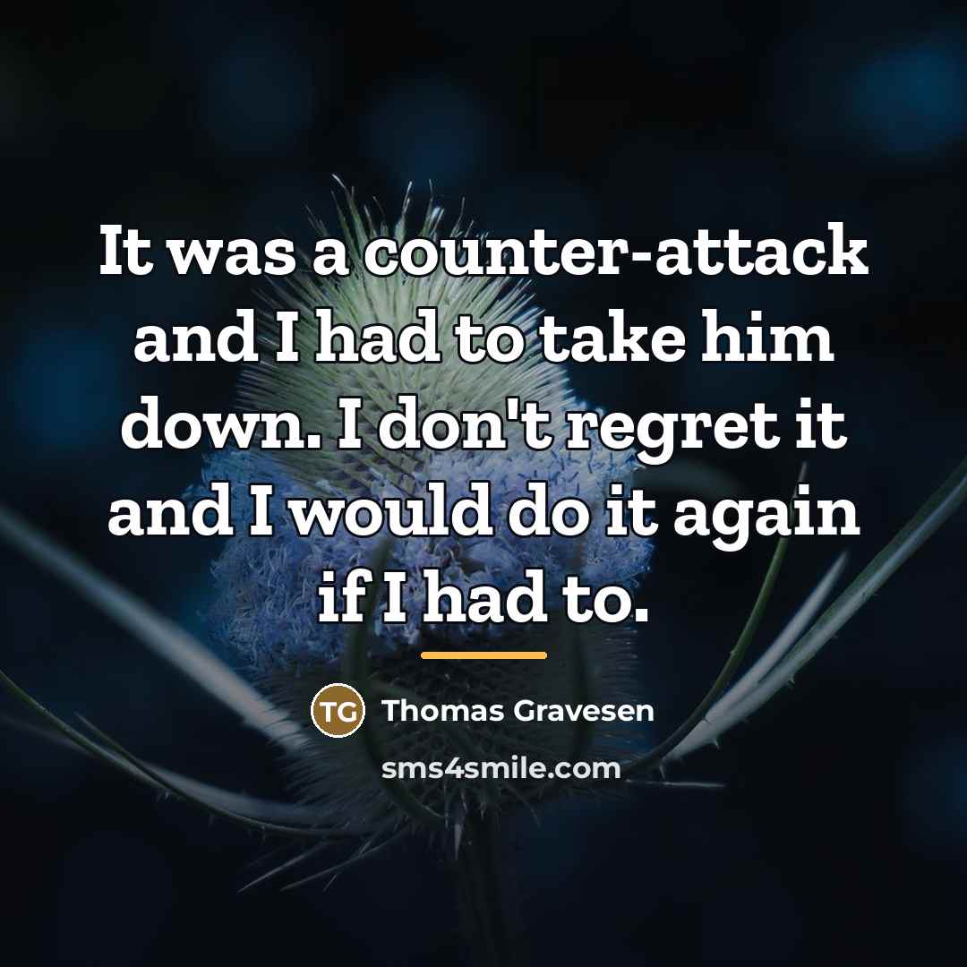 “It was a counter-attack and I had to take him…” quote by Thomas Gravesen