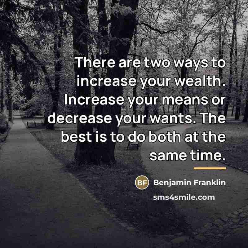 “There are two ways to increase your wealth. Increase your…” quote by Benjamin Franklin