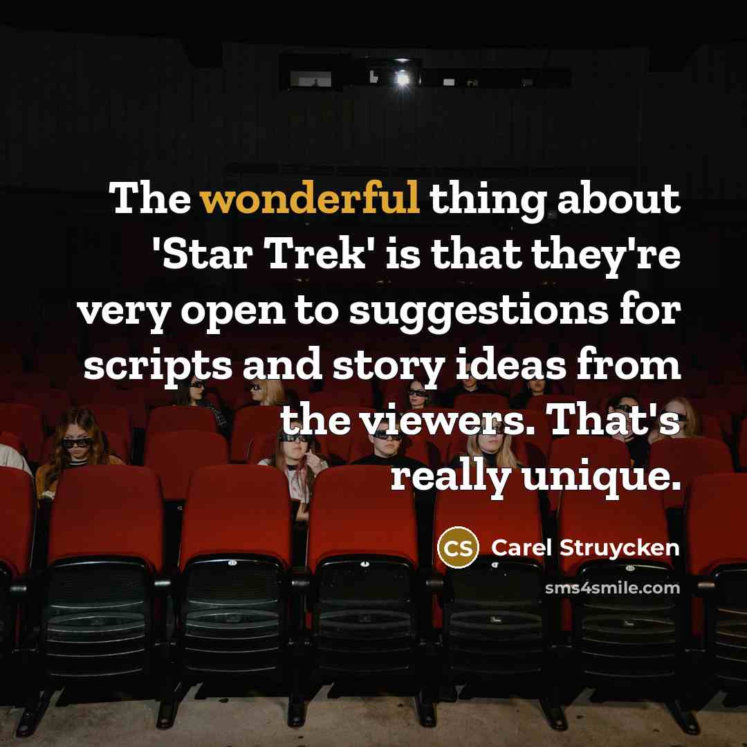 “The wonderful thing about 'Star Trek' is that they're very…” quote by Carel Struycken