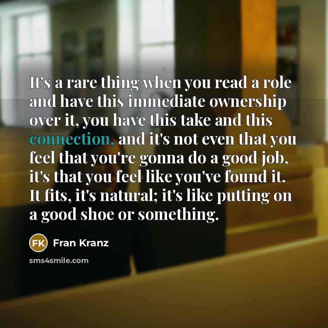 “It's a rare thing when you read a role and…” quote by Fran Kranz