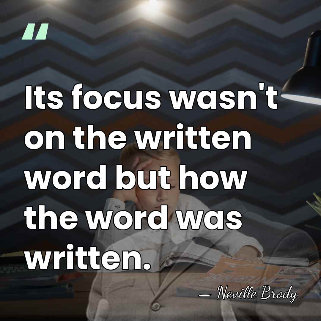 Its focus wasn't on the written word but how the word was&hellip; - Neville Brody