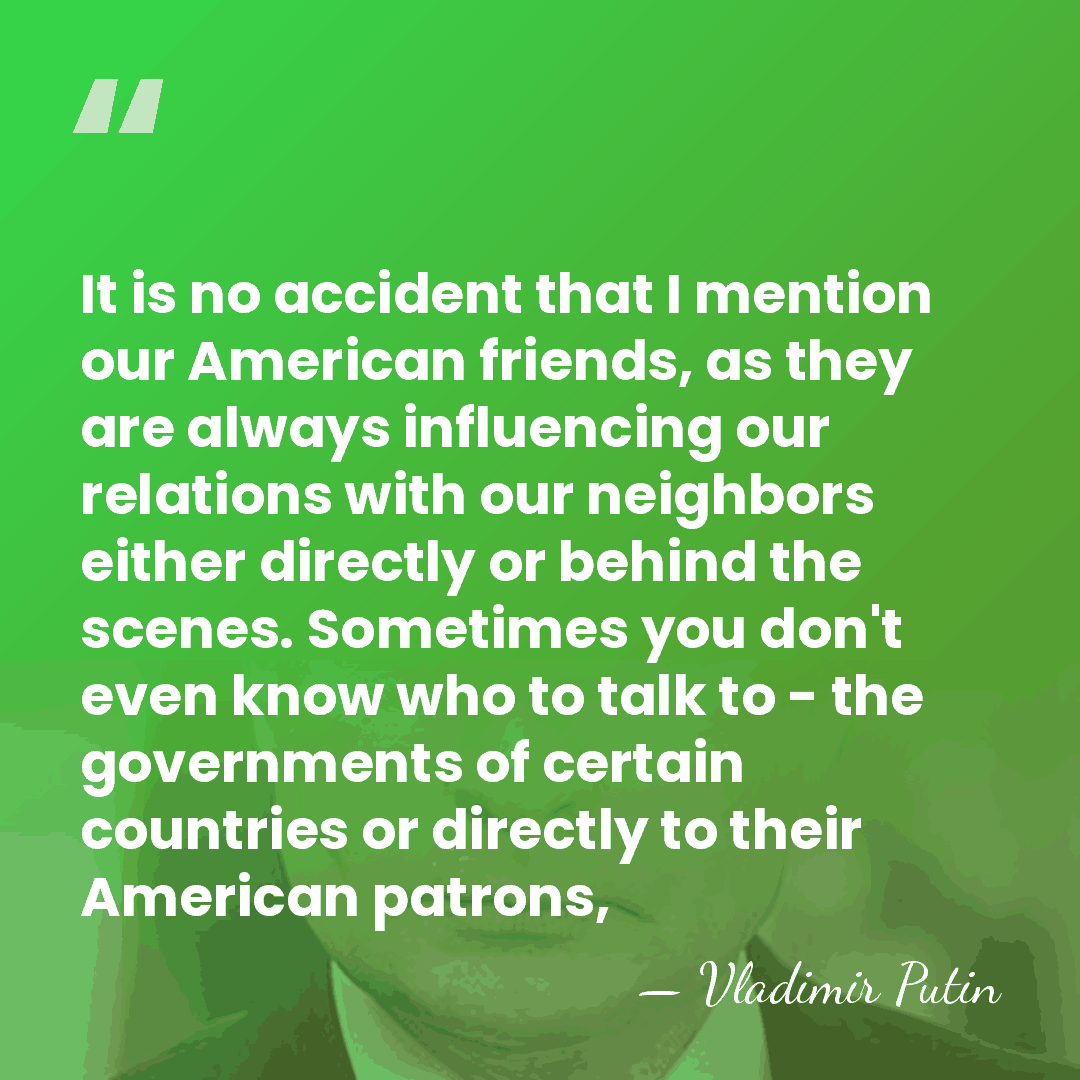 It is no accident that I mention our American friends, as they&hellip; - Vladimir Putin