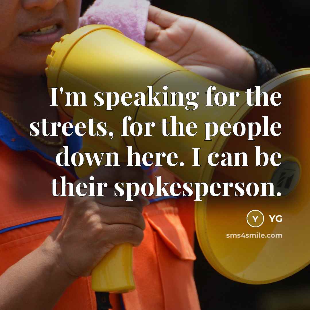 “I'm speaking for the streets, for the people down here.…” quote by YG