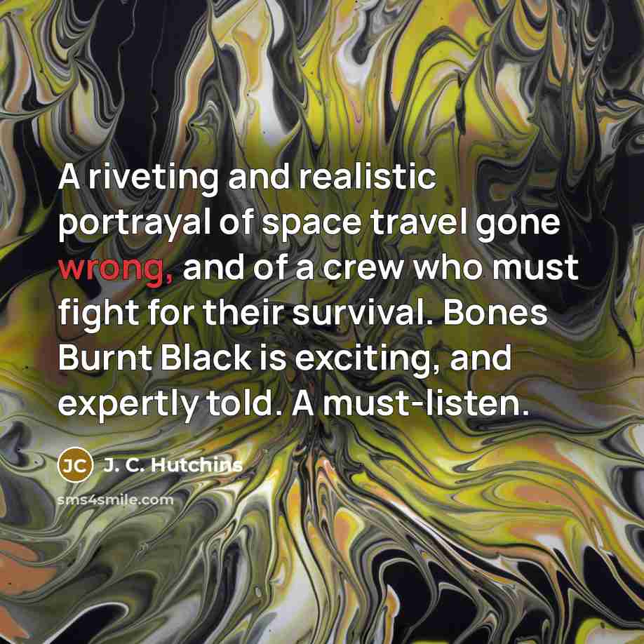 “A riveting and realistic portrayal of space travel gone wrong,…” quote by J. C. Hutchins