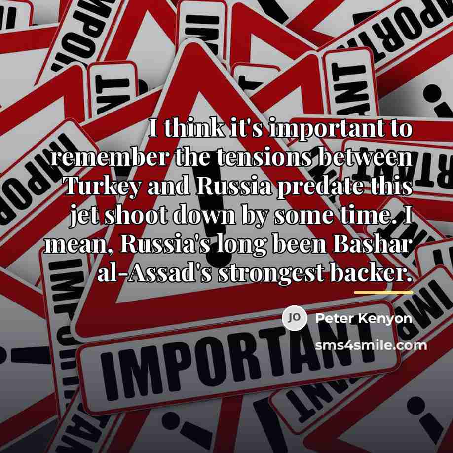 “I think it's important to remember the tensions between Turkey…” quote by Peter Kenyon
