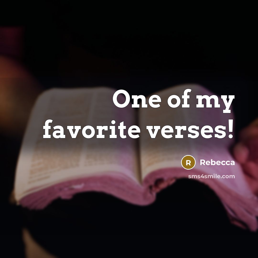 “One of my favorite verses!…” quote by Rebecca