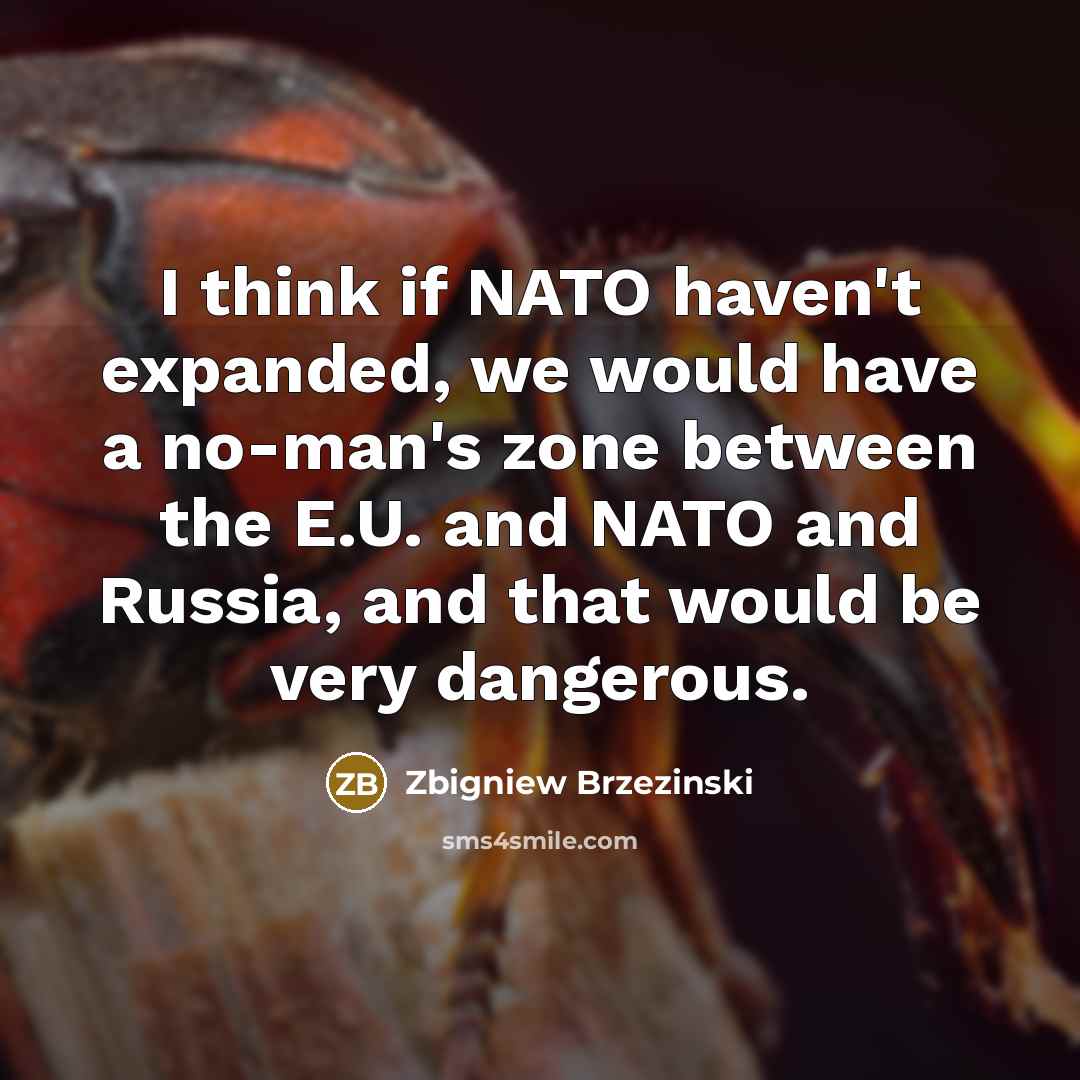 “I think if NATO haven't expanded, we would have a…” quote by Zbigniew Brzezinski