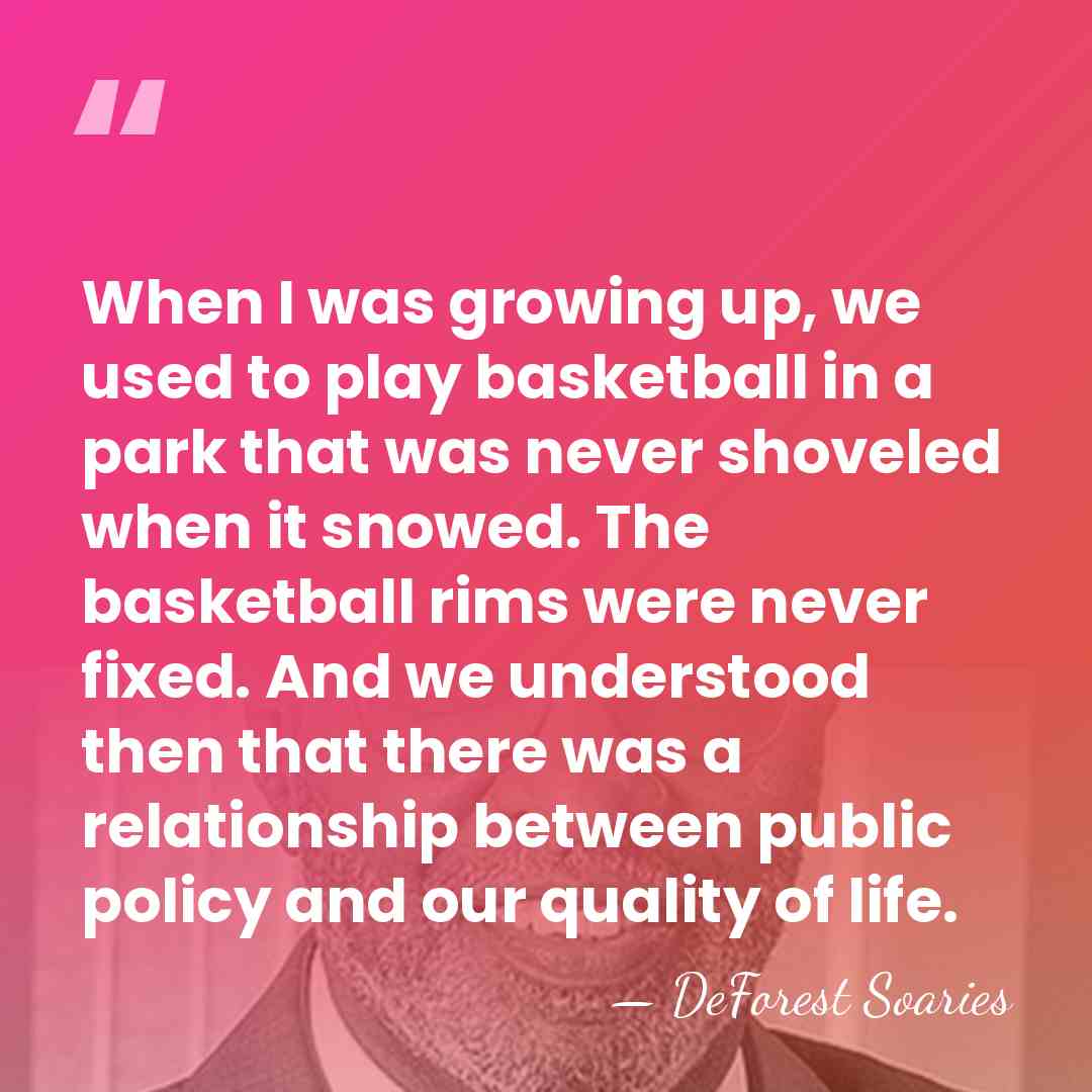 When I was growing up, we used to play basketball in a&hellip; - DeForest Soaries