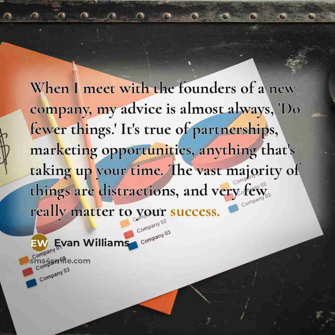 “When I meet with the founders of a new company,…” quote by Evan Williams