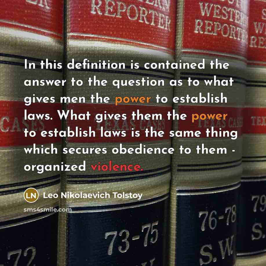 “In this definition is contained the answer to the question…” quote by Leo Nikolaevich Tolstoy