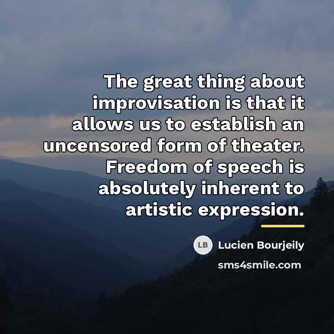 “The great thing about improvisation is that it allows us…” quote by Lucien Bourjeily