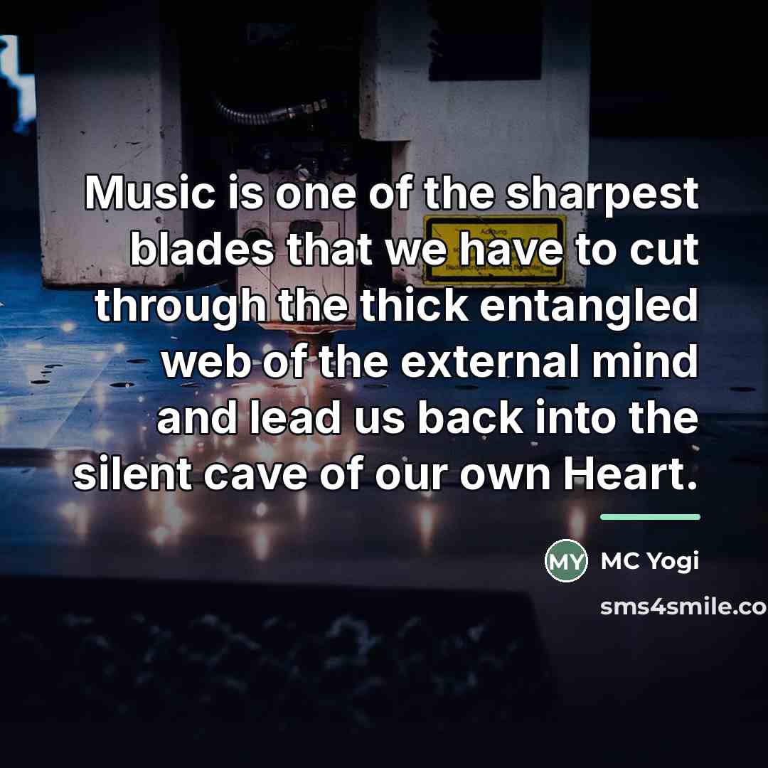 “Music is one of the sharpest blades that we have…” quote by MC Yogi